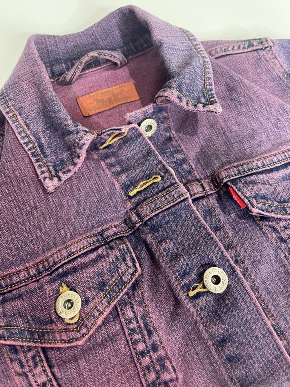 Vintage Look LEVI'S Purple Jean Jacket - Y2K Aesthetic - Feb 2010 - Size S - Picture 3 of 16